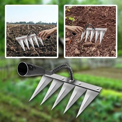 5 Teeth Carbon Steel Garden Weeding - shops-home.com